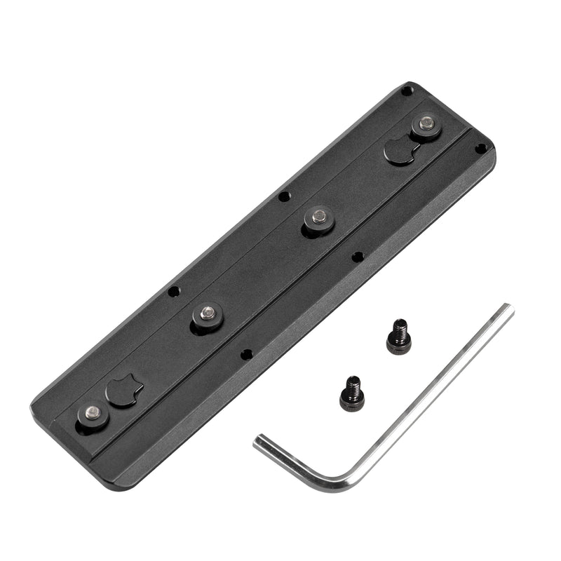 Load image into Gallery viewer, FANAUE Keymod Rail Tripod Plate Adapter Mount BKMOD-140 with Safety Stop Screws,for Tripod Ball Head Ballhead,Compatible Arca Swiss RRS Dovetail