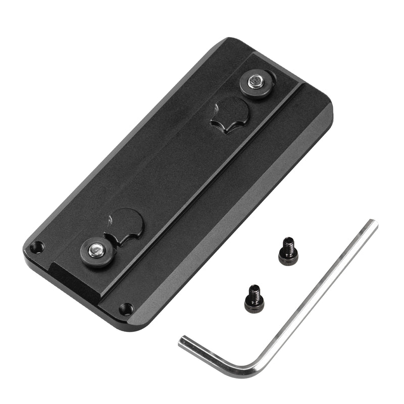 Load image into Gallery viewer, FANAUE Keymod Rail Tripod Plate Adapter Mount with Safety Stop Screws,for Tripod Ball Head Ballhead,Compatible Arca Swiss RRS Dovetail