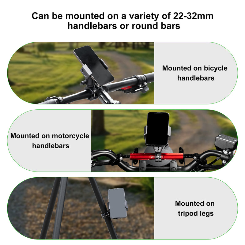 Load image into Gallery viewer, FANAUE Single Socket Arm with Handlebar Clamp Mount U-Bolt Base Compatible with RAM Mounts 1 Inch Ball Head and Bike Motorcycle Phone Holder, Can be Installed on 0.87-1.26" Diameter Rail Round Rod.