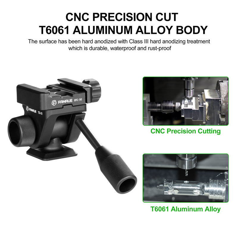 Load image into Gallery viewer, FANAUE Camera Tripod Fluid Head, Panoramic Ball Head with Arca Swiss Quick Release Plate Adapter