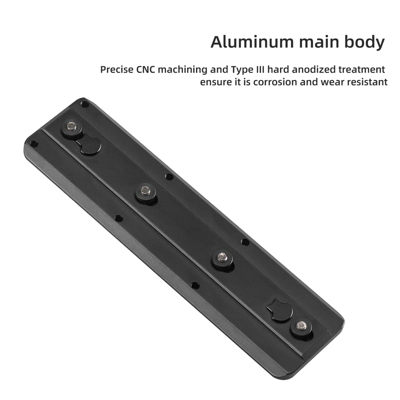 Load image into Gallery viewer, FANAUE Keymod Rail Tripod Plate Adapter Mount BKMOD-140 with Safety Stop Screws,for Tripod Ball Head Ballhead,Compatible Arca Swiss RRS Dovetail