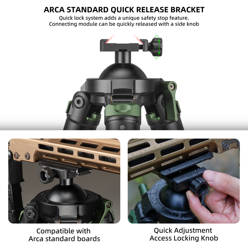 Load image into Gallery viewer, FANAUE Shooting Tripod (ST-30 ST-45 ST-65)with Durable Aluminum Ballhead and Carbon Fiber Leg