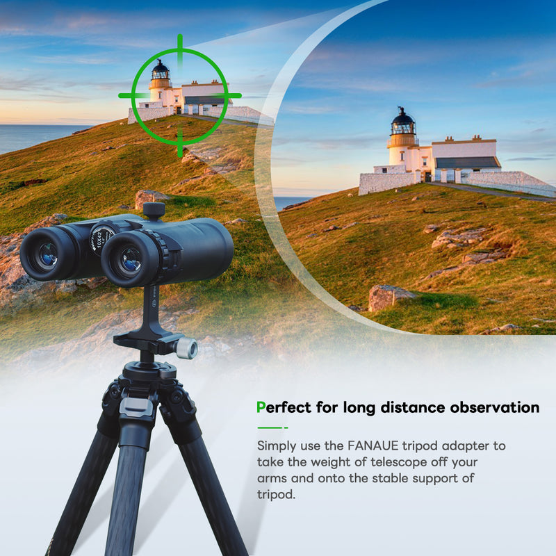 Load image into Gallery viewer, FANAUE S2 Binocular Tripod Adapter with 1/4-20" Thread Compatible with Porro Binoculars and Arca Ball Heads