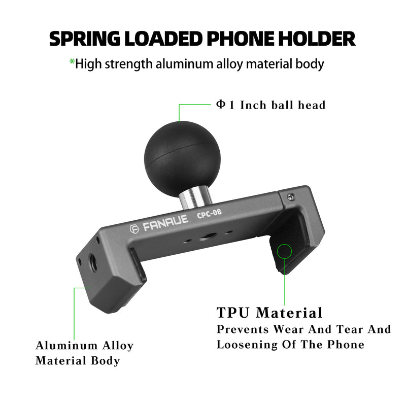 Load image into Gallery viewer, FANAUE CPC-08 Cell Phone Holder with Detachable 1" Ball Head and Tether