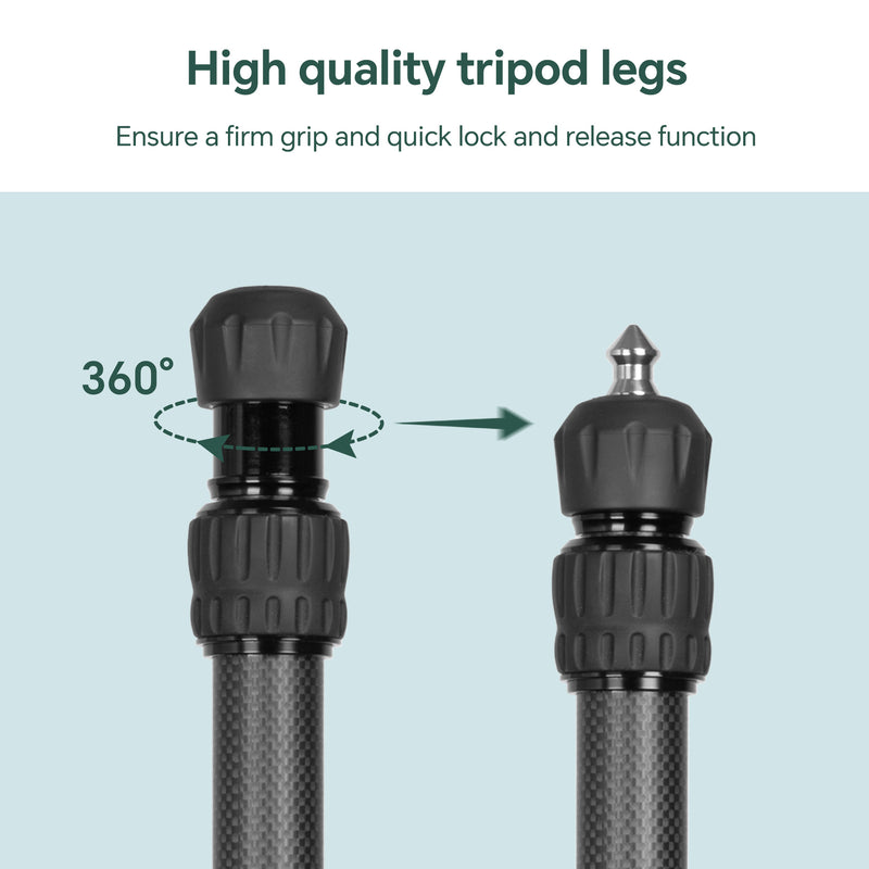 Load image into Gallery viewer, FANAUE HTC series Interted Carbon Fiber Tripod For Hunting Shooting,Compatible With Arca Swiss And Picatinny Rail (2/3 section,Load:30kg)
