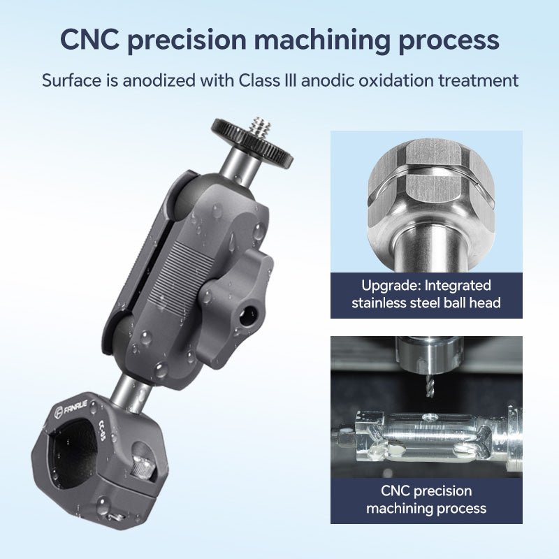 Load image into Gallery viewer, FANAUE GB-02T Action Camera Mount For Handbar Diameter 22-33mm (1" ball)

