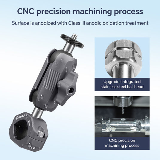 FANAUE GB-02T Action Camera Mount For Handbar Diameter 22-33mm (1" ball)