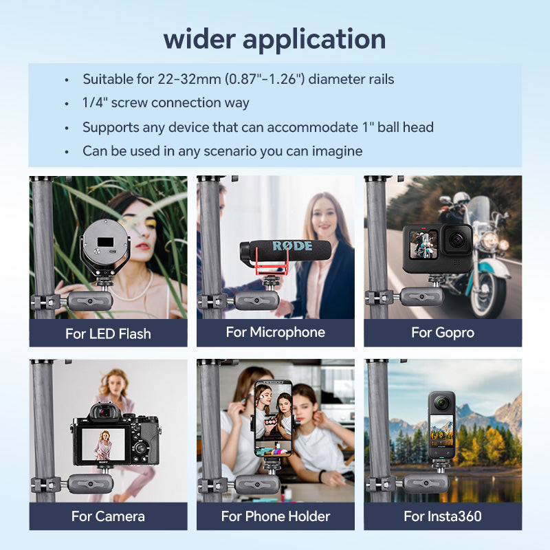Load image into Gallery viewer, FANAUE GB-02T Action Camera Mount For Handbar Diameter 22-33mm (1" ball)
