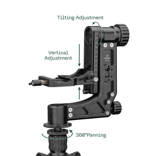 FANAUE  360 Degree Panoramic Gimbal Head Aluminum Load 66 lbs (30 Kgs)(PG-02)