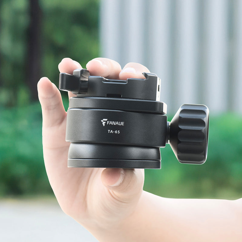 Load image into Gallery viewer, FANAUE TA-65T Ball Head Tripod Leveling Base with ARCA Clamp Bubble Level Function for Camera Shooting &amp; Hunting Mounts Product
