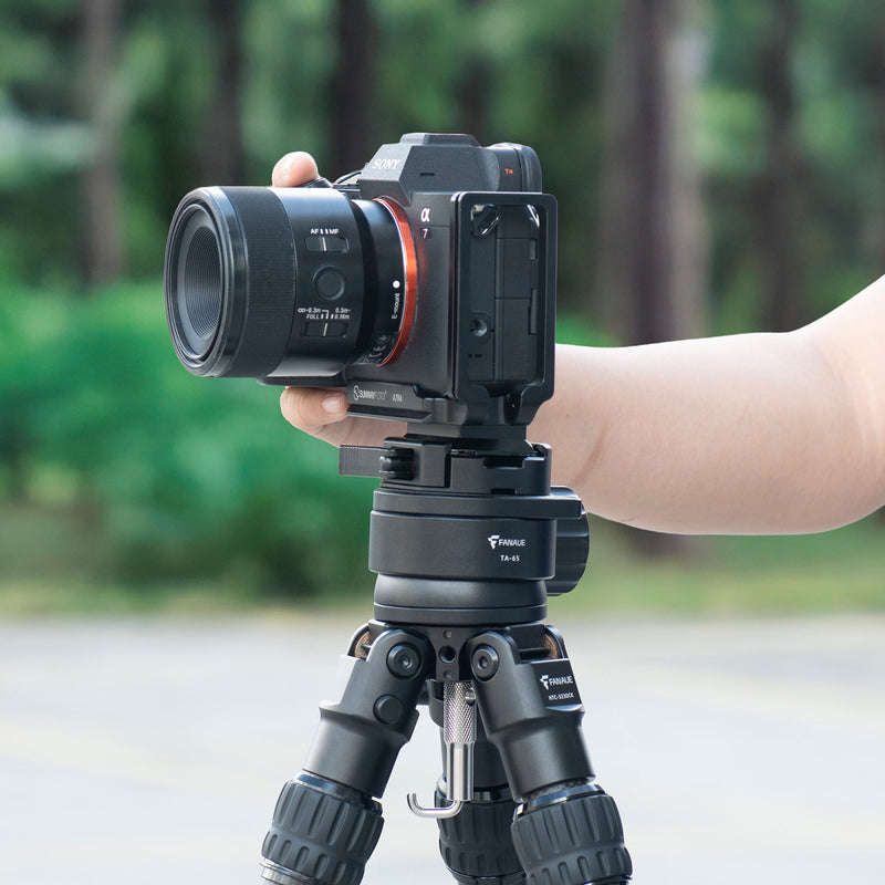 Load image into Gallery viewer, FANAUE TA-65T Ball Head Tripod Leveling Base with ARCA Clamp Bubble Level Function for Camera Shooting &amp; Hunting Mounts Product
