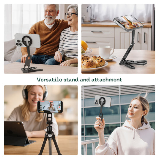 FANAUE MT-06 Foldable Magnetic Phone Holder Desktop Mini Tripod Phone Stand