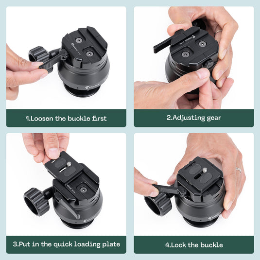 FANAUE IN-60T / IN-40T Inverted Ball Head For Shooting Hunting Load 30kg/20kg