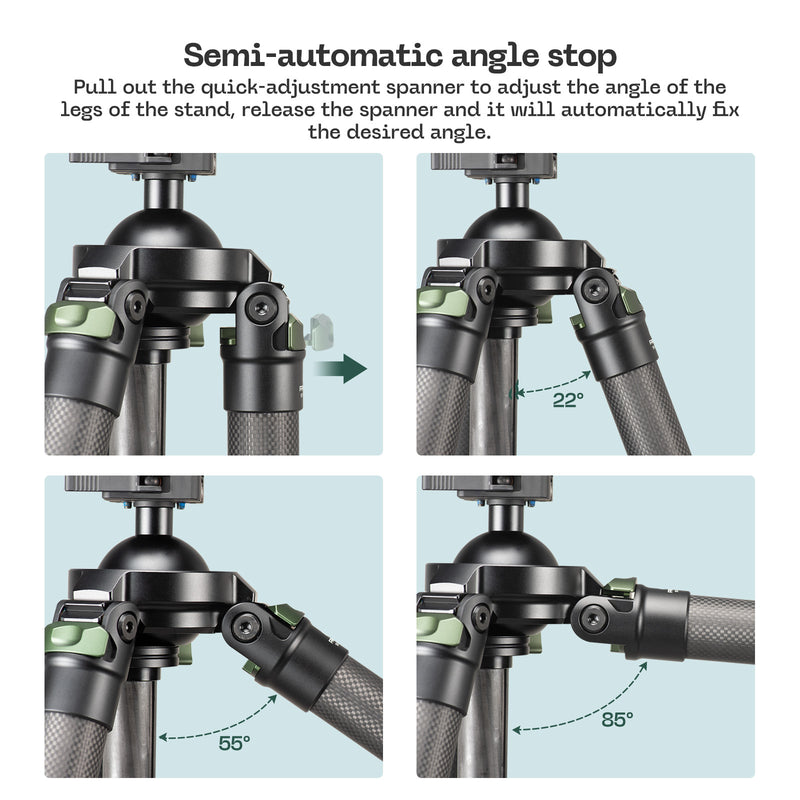 Load image into Gallery viewer, FANAUE ST-3640-65T Hunting Tripod Set（Tripod+Bino Adapter+Saddle rest）Load 25kg
