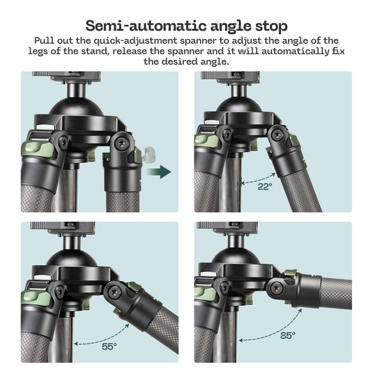 FANAUE ST-3640-65T Hunting Tripod Set（Tripod+Bino Adapter+Saddle rest）Load 25kg