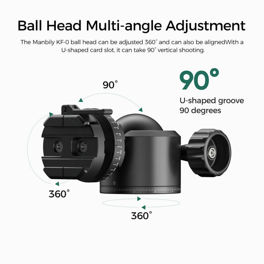 FANAUE XB-55T Precision Rotation Scale Panoramic Ball Head With Arca Quick Release Plate Precision Rotation Scale For Shooting Hunting photography (Load 30KG))