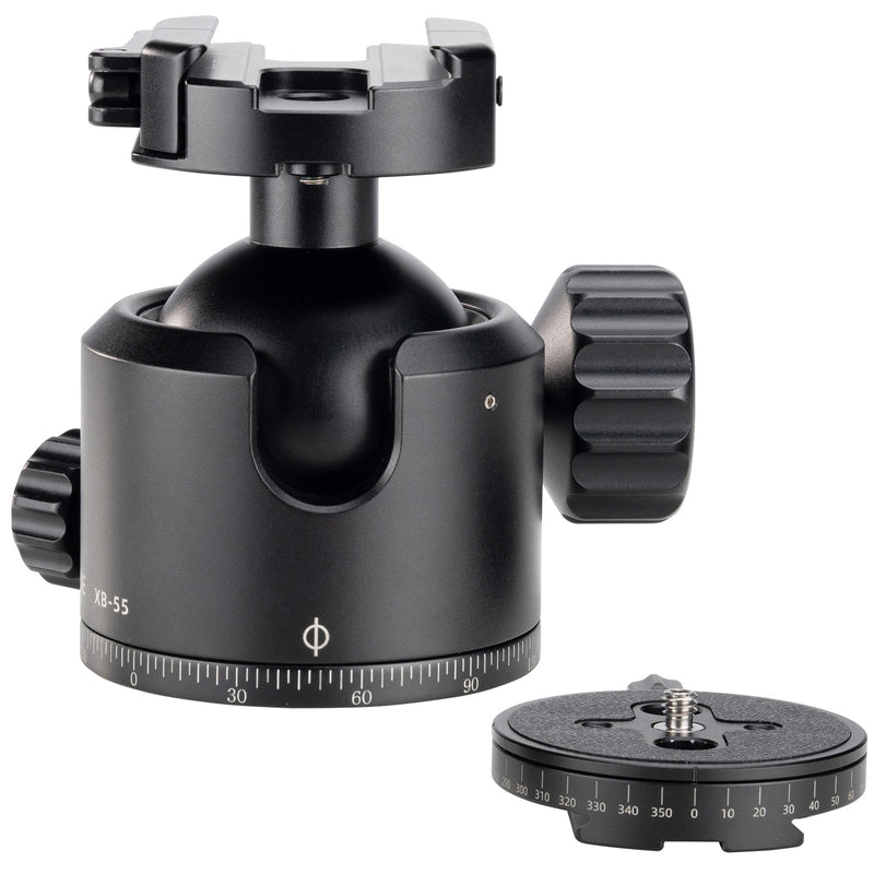 Load image into Gallery viewer, FANAUE XB-55T Precision Rotation Scale Panoramic Ball Head With Arca Quick Release Plate Precision Rotation Scale For Shooting Hunting photography (Load 30KG))
