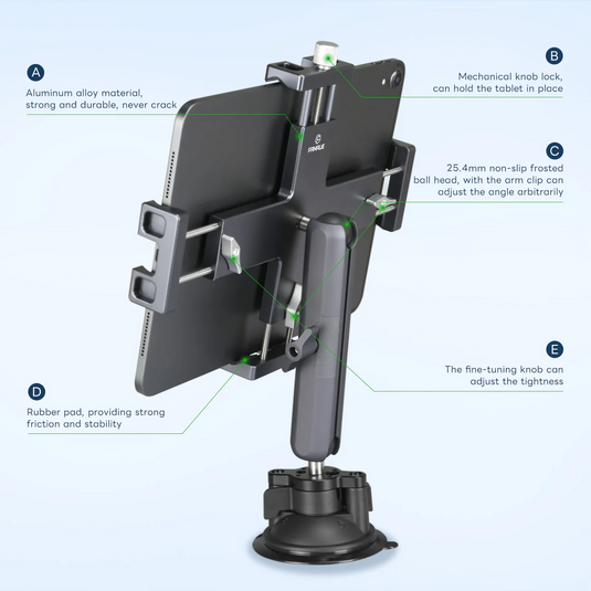 FANAUE PD-03  Extended Version Tablet/ipad Holder For Car Motorcycle(10"-14")