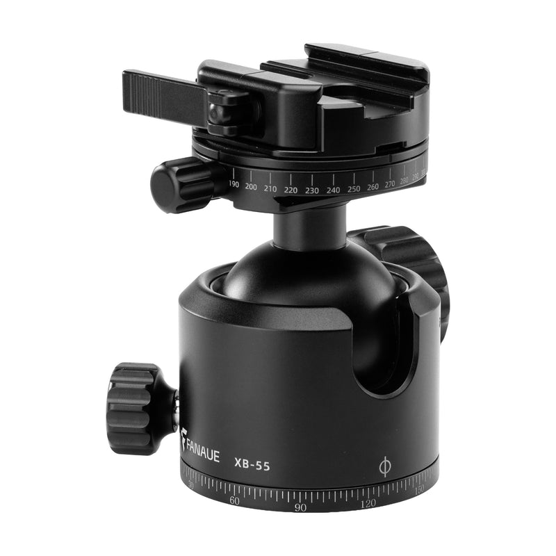 Load image into Gallery viewer, FANAUE XB-55T Precision Rotation Scale Panoramic Ball Head With Arca Quick Release Plate Precision Rotation Scale For Shooting Hunting photography (Load 30KG))

