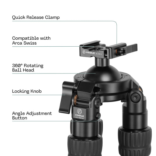 FANAUE HTC-4020-65 Inverted Tripod With Clamp SC-ARCⅡ For Shooting Hunting (Load 30kg, 2 Section)