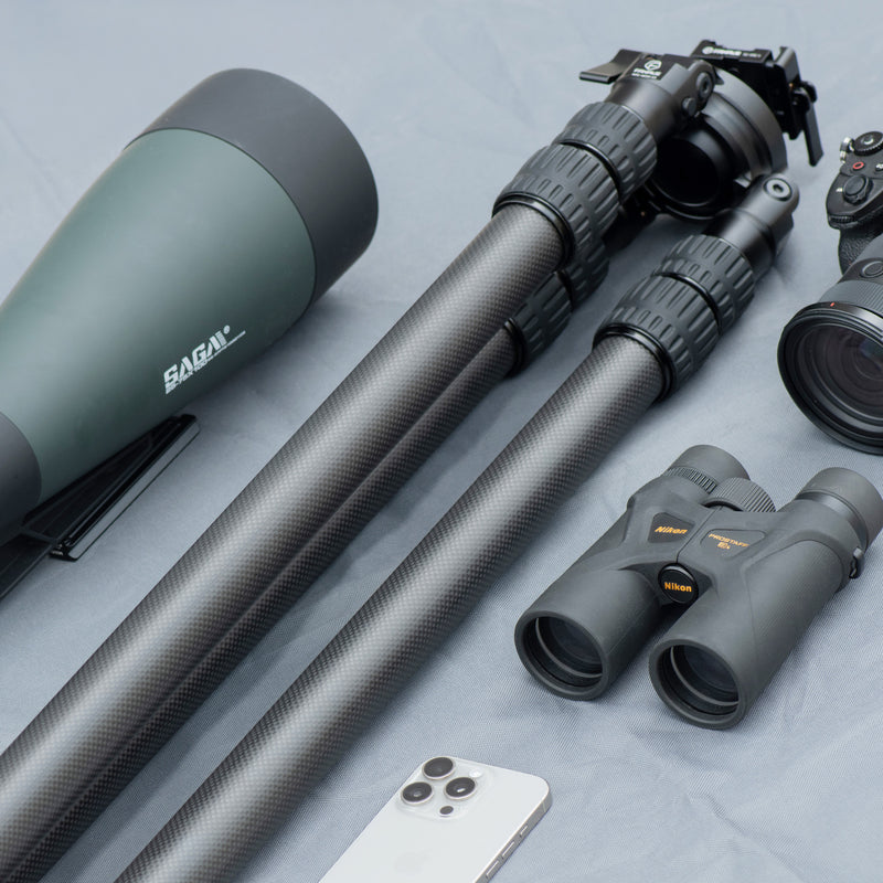 Load image into Gallery viewer, FANAUE HTC-4030-65 Inverted Carbon Fiber Tripod For Hunting Shooting (3 Section,Load 30kg)
