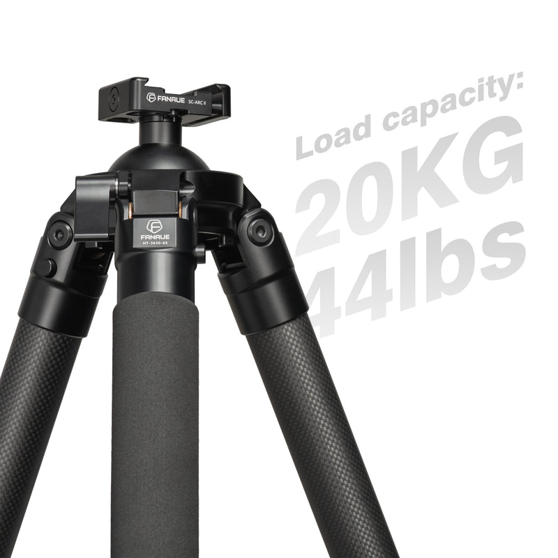 Load image into Gallery viewer, FANAUE HT-3630-65 66.14" Carbon Fiber Tripod For Hunting Shooting with 65mm ballhead,3 section
