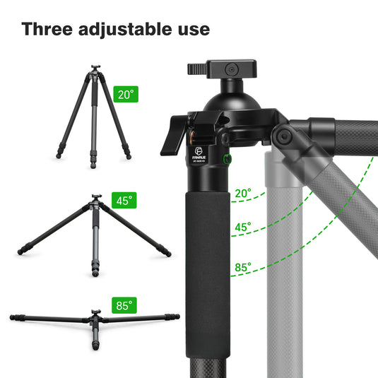 FANAUE HT-3630-65 66.14" Carbon Fiber Tripod For Hunting Shooting with 65mm ballhead,3 section