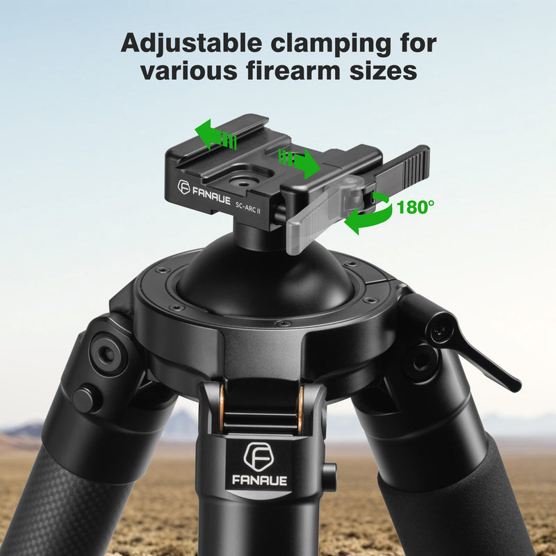 Load image into Gallery viewer, FANAUE HT-3630-65 66.14" Carbon Fiber Tripod For Hunting Shooting with 65mm ballhead,3 section
