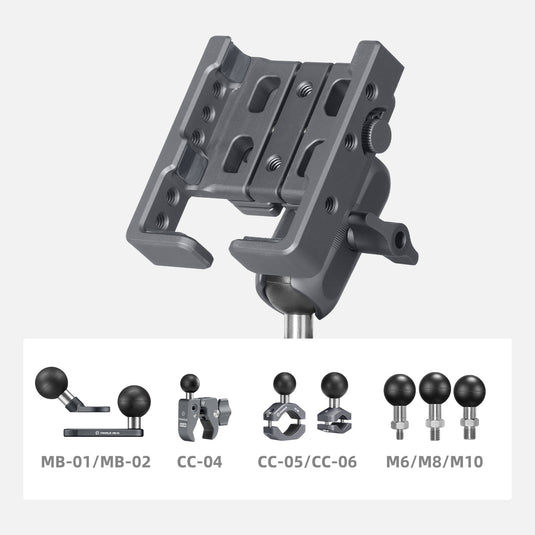 FANAUE Phone Mount Compatible With 1inch Ball For Motorcycle Bike