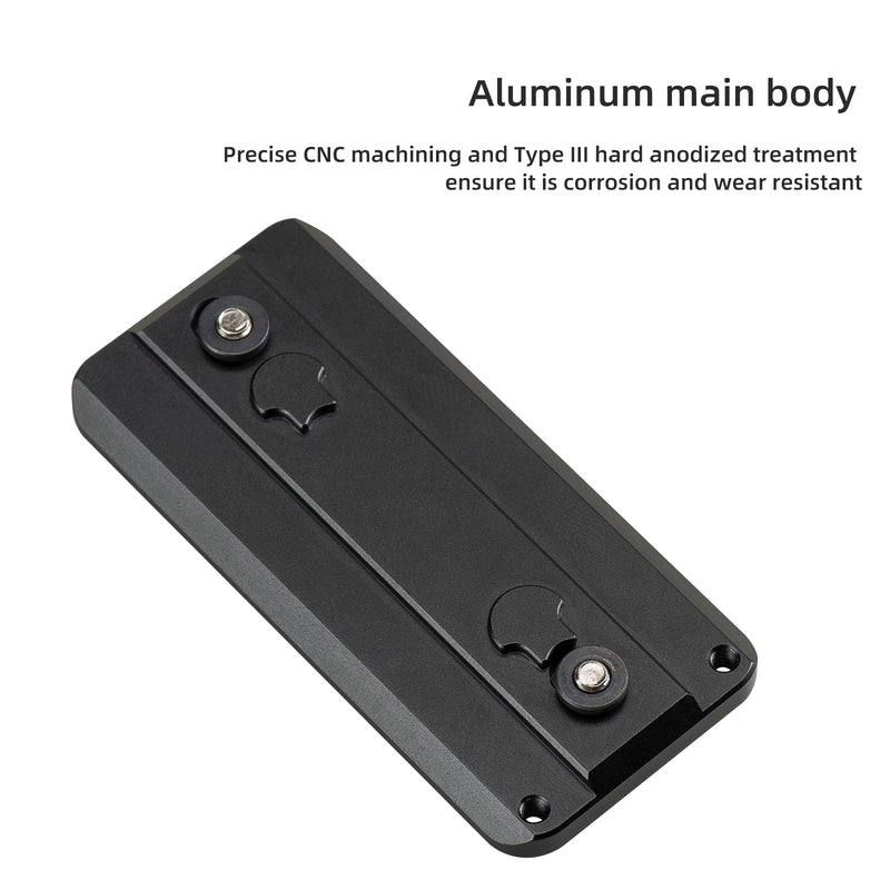 Load image into Gallery viewer, FANAUE Keymod Rail Tripod Plate Adapter Mount with Safety Stop Screws,for Tripod Ball Head Ballhead,Compatible Arca Swiss RRS Dovetail
