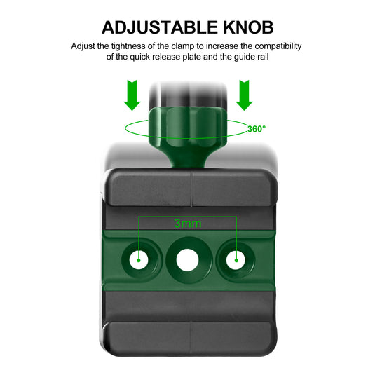 FANAUE BTC-50 Quick Release Plate Adapter Compatible Swiss/RRS  Arca Dovetail to Picatinny, Quick Release L-Ever-Release Clamp for Magpul Bipod Tripod Ball Head and QR Plate.