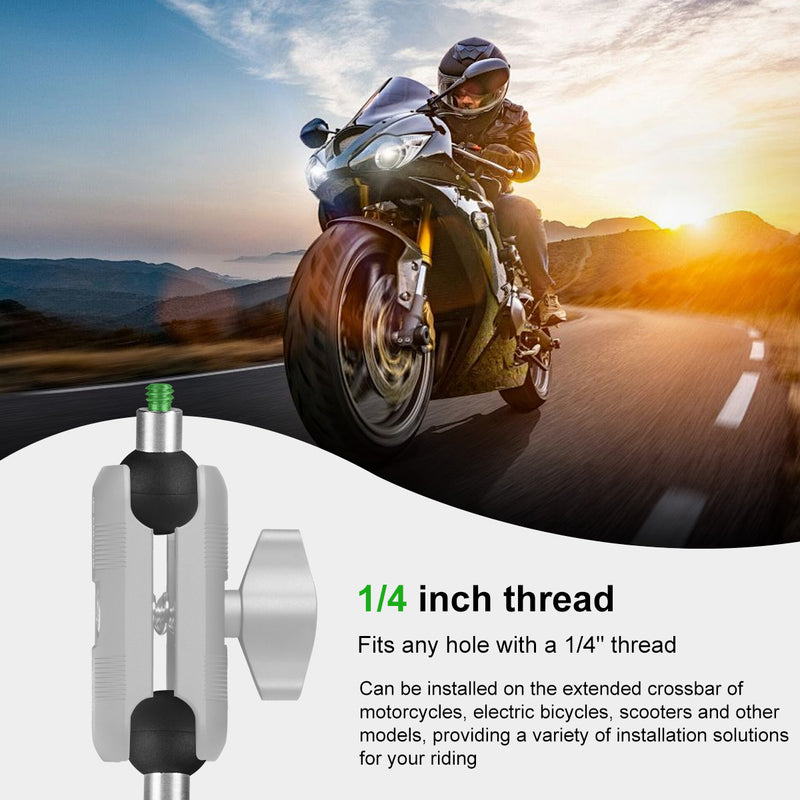 Load image into Gallery viewer, FANAUE 20mm Ball Head Adapter with 1/4" Thread Compatible with All Brands of 20mm Ball Double Socket Arm and Bike Motorcycle Phone Holder Base
