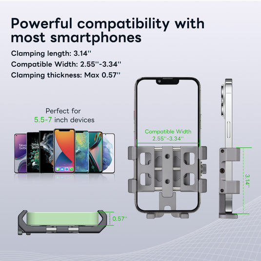 FANAUE CPC-0917 Phone Holder with 17mm Ball Suitable for 5.5-7‘’Smartphones