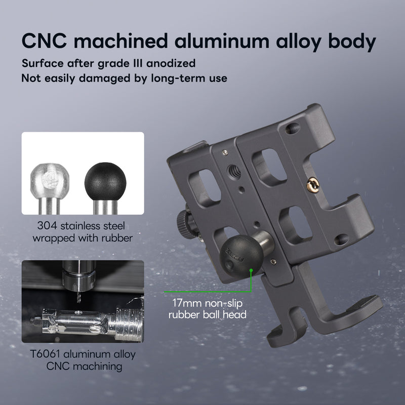 Load image into Gallery viewer, FANAUE CPC-0917 Phone Holder with 17mm Ball Suitable for 5.5-7‘’Smartphones
