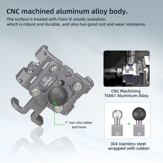 FANAUE CPC-09 Phone Mount with 1" Ball Suitable for 5.5-7‘’Smartphones