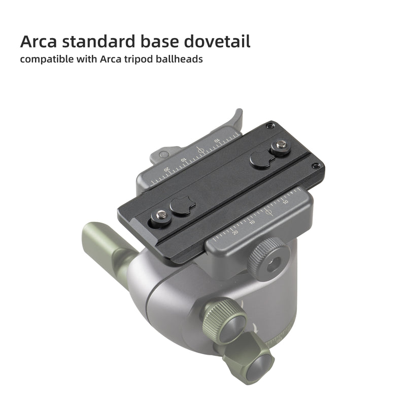 Load image into Gallery viewer, FANAUE Keymod Rail Tripod Plate Adapter Mount with Safety Stop Screws,for Tripod Ball Head Ballhead,Compatible Arca Swiss RRS Dovetail
