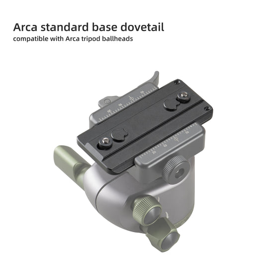 FANAUE Keymod Rail Tripod Plate Adapter Mount with Safety Stop Screws,for Tripod Ball Head Ballhead,Compatible Arca Swiss RRS Dovetail