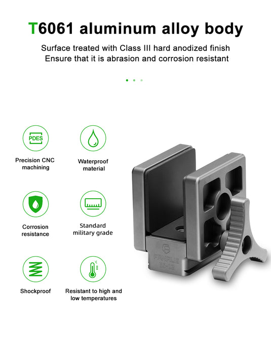 FANAUE GS-02 Arca Swiss Hunting Tripod Clamp with Quick Release Plate for Enhanced Accuracy in Hunting and Shooting