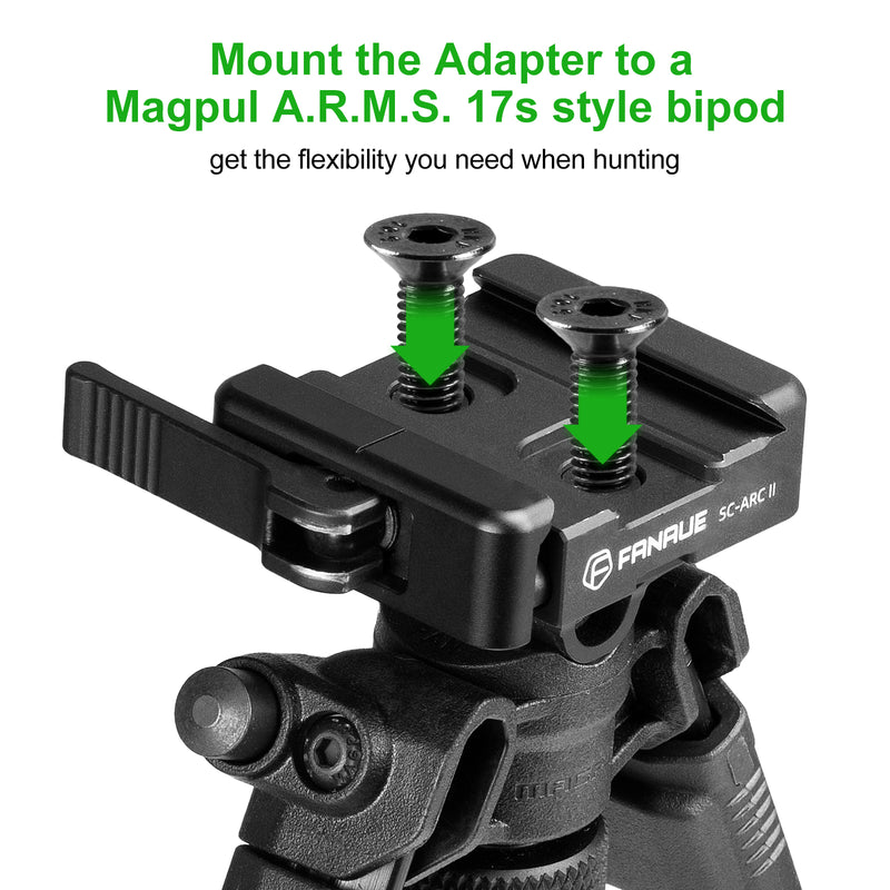 Load image into Gallery viewer, FANAUE SC-ARCⅡ ARCA-Swiss Bipod Adapter, ARCA-Swiss Quick Release, Arca Tripod Mount for Fanaue Tripod Heads
