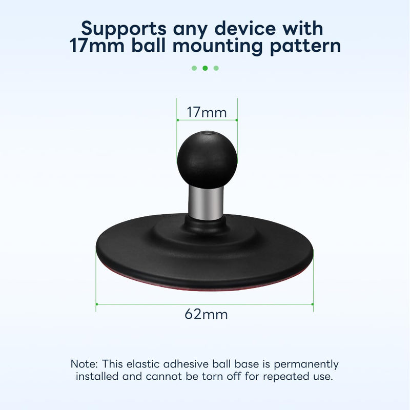 Load image into Gallery viewer, FANAUE Suction Cup Base for Mounting on Car Dashboards Compatible with 17mm Double Socket Arm
