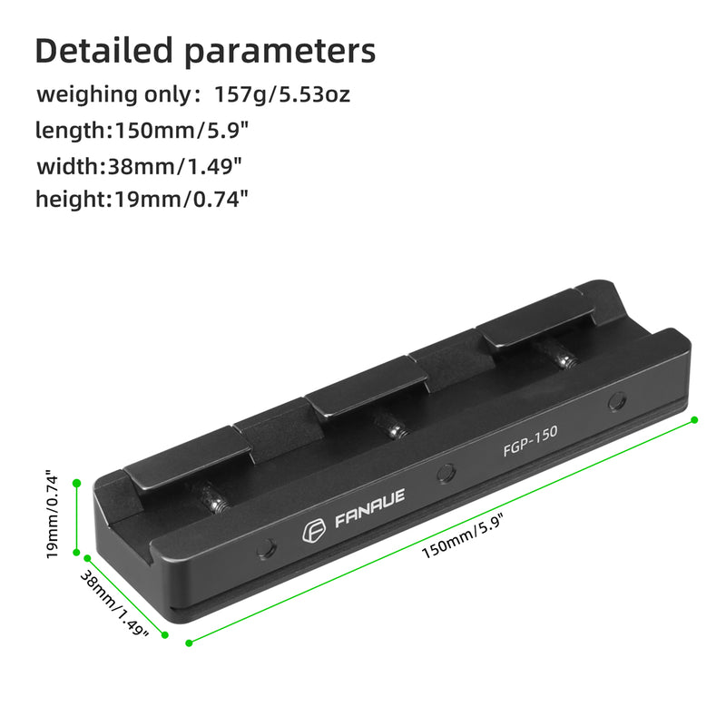 Load image into Gallery viewer, FANAUE Picatinny Arca Swiss Plate,ompatibility with Any Arca-Swiss and Picatinny Rail
