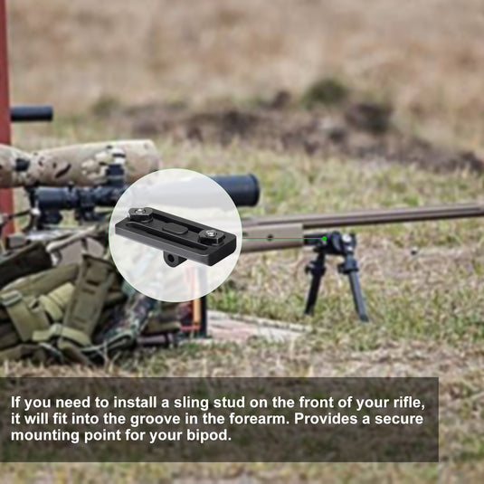 FANAUE BM-01 Bipod Adapter Bipod Mount Sling Stud 3 T-Nuts 3 Screws and 1 Wrench (Mlok bipod Adapter)