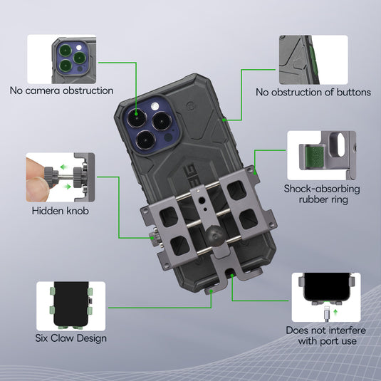 FANAUE CPC-0917 Phone Holder with 17mm Ball Suitable for 5.5-7‘’Smartphones