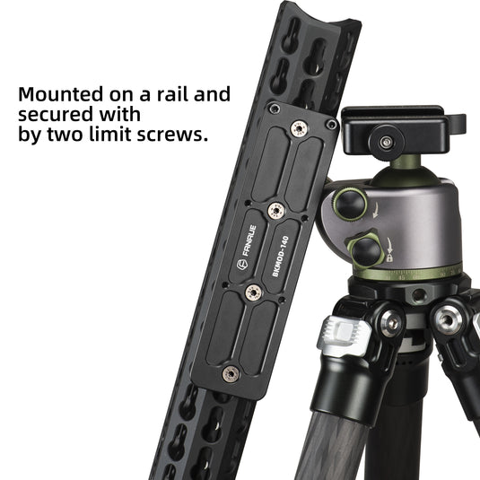 FANAUE Keymod Rail Tripod Plate Adapter Mount BKMOD-140 with Safety Stop Screws,for Tripod Ball Head Ballhead,Compatible Arca Swiss RRS Dovetail