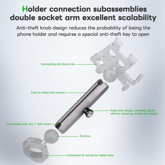 FANAUE Double Socket arm 150F with Anti-Theft Function