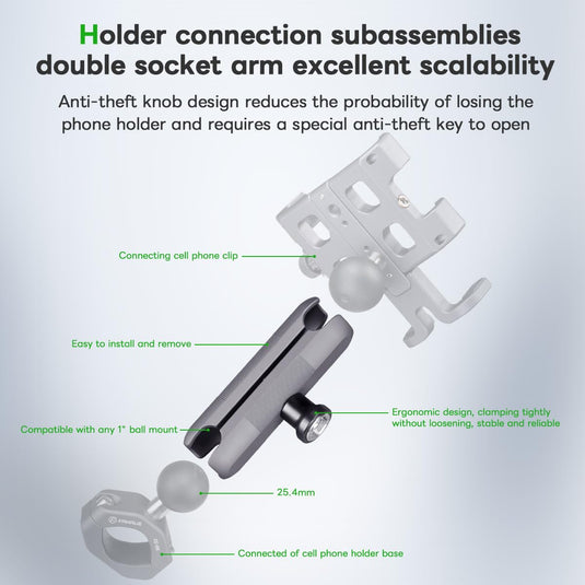 FANAUE Double Socket arm 90F with Anti-Theft Function