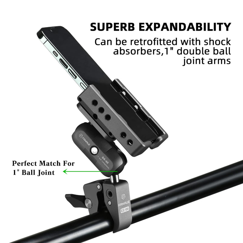 Load image into Gallery viewer, FANAUE Composite Double Socket Swivel Arm Universal Bike/Motorcycle Phone Holder Set
