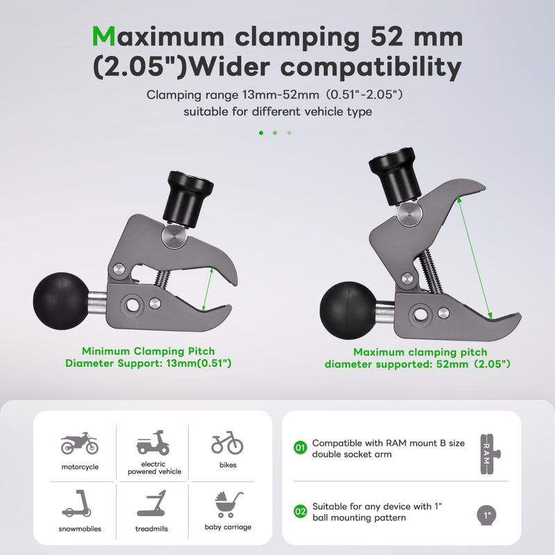 Load image into Gallery viewer, FANAUE Anti Theft Handlebar Base Mount Strong Rod Clamp
