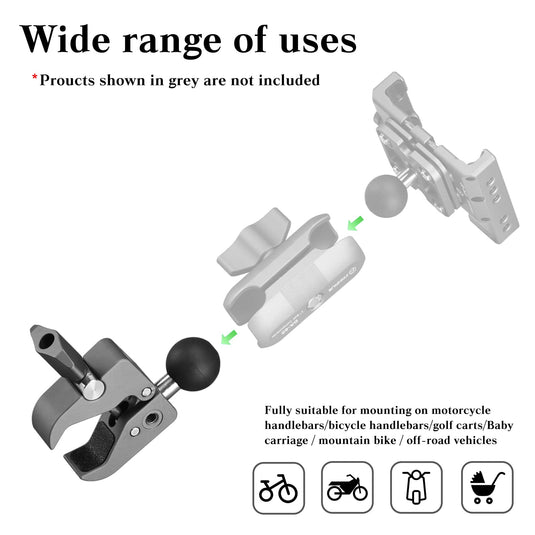 FANAUE Composite Double Socket Swivel Arm Universal Bike/Motorcycle Phone Holder Set