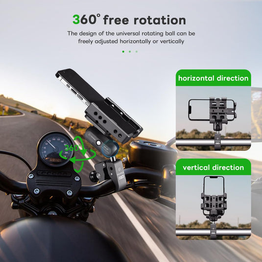 FANAUE Anti Theft Handlebar Base Mount Strong Rod Clamp